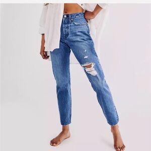 BIG E Levi’s Premium Wedgie Jeans High Rise Straight Leg Button Fly Sz 25